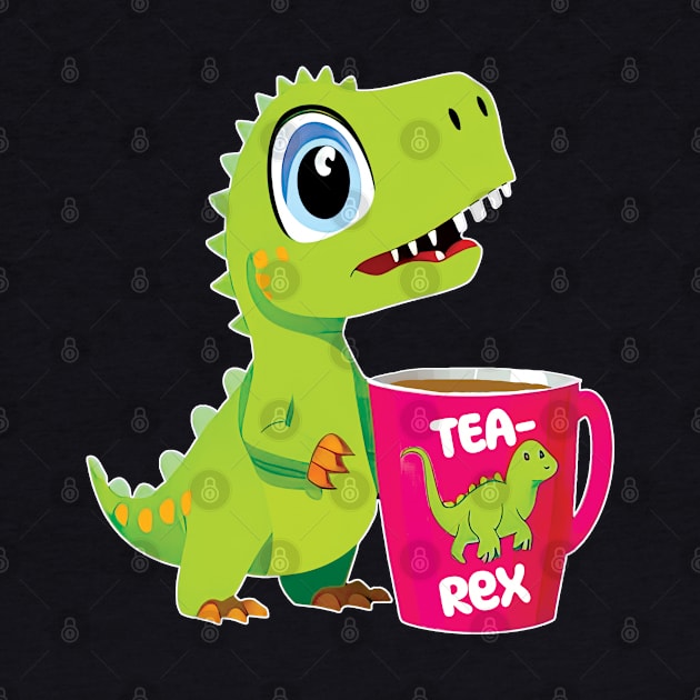 T-Rex with Mug | Tearex by IDesign23